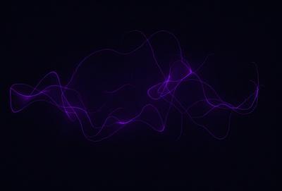 The primary subject of the image is a purple light or energy wave, which appears to be a digital art or illustration. The setting is a dark background, which contrasts with the purple light. The visual style suggests a futuristic or technological theme. The colors and mood of the image are predominantly purple, creating a sense of mystery or intrigue.