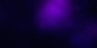 The image features a purple sky with a few stars scattered throughout the scene. The primary subject is the night sky, which is the setting and background of the image. The visual style is a combination of a photo and digital art, creating a unique and artistic representation of the night sky. The colors and mood of the image are predominantly purple, giving it a serene and calming atmosphere.