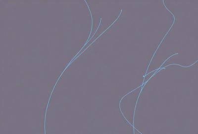 The primary subject of the image is a blue line or curve, which is the main focus of the scene. The setting is a gray background, which provides a contrasting backdrop for the blue line. The visual style of the image is a combination of digital art and illustration, as the blue line appears to be a digital creation. The colors and mood of the image are predominantly blue, creating a calm and serene atmosphere.