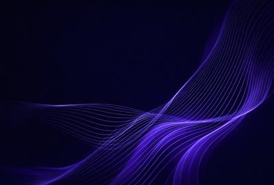 The primary subject of the image is a purple wave or a purple light, which appears to be a digital art or illustration. The setting is a dark blue background, creating a contrasting and visually striking scene. The visual style is unique and artistic, with the purple wave or light being the main focus of the image. The colors and mood of the image are predominantly purple, which gives it a calming and serene atmosphere.