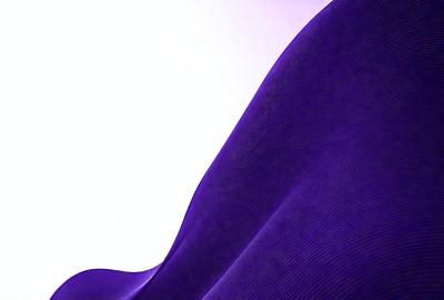 The primary subject of the image is a purple fabric, which is the main object, scene, or focus of the image. The setting or background consists of a white wall, and the visual style is a photo. The colors and mood of the image are predominantly purple, creating a calm and serene atmosphere.