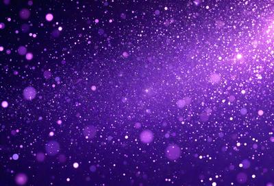 Purple, white, and black stars on a purple background.