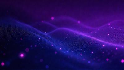 The primary subject of the image is a purple background with a blue wave pattern. The setting is a dark background, and the visual style is a digital art or illustration. The dominant colors are purple and blue, creating a calm and serene atmosphere.