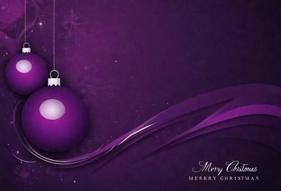 Purple Christmas ornament with a purple background.