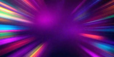 The primary subject of the image is a purple background, which appears to be a colorful, swirling pattern. The setting is a dark room, and the visual style is a combination of a photo and digital art. The dominant colors are purple and pink, creating a vibrant and energetic atmosphere.