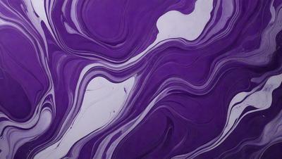 The primary subject of the image is a purple and white patterned wallpaper. The setting is a room with a purple and white color scheme. The visual style is a close-up of the wallpaper, showcasing its intricate design. The dominant colors are purple and white, creating a calm and soothing atmosphere.