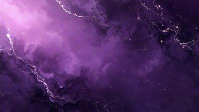 Purple, black, and white colors dominate the image, creating a moody and dramatic atmosphere. The primary subject is a purple and black galaxy, which is the main focus of the image. The setting is a purple and black background, which complements the galaxy and adds to the visual style. The image is a digital art or illustration, showcasing the artist's creativity and skill in capturing the galaxy's beauty.