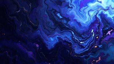 The primary subject of the image is a blue and purple space background with a swirling pattern. The setting is a dark, starry sky, and the visual style is a digital art or illustration. The dominant colors are blue and purple, creating a serene and calming atmosphere.