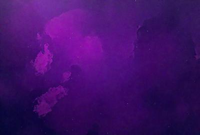 The primary subject of the image is a purple sky with a few stars visible. The setting is a dark, purple background that contrasts with the lighter purple sky. The visual style appears to be a digital art or illustration, as the purple hue is rich and vibrant. The colors and mood of the image are predominantly purple, creating a serene and calming atmosphere.