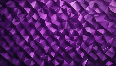 The primary subject of the image is a purple geometric pattern, which is the main focus of the image. The setting is a purple wall, and the visual style is a digital art or illustration. The dominant colors in the image are purple and various shades of purple, creating a calm and soothing atmosphere.