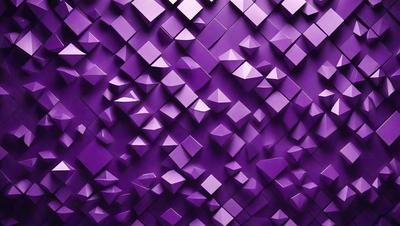 The primary subject of the image is a purple wall with a geometric pattern. The setting is a room with a purple wall, and the visual style is a digital art or illustration. The dominant colors are purple and white, creating a calm and soothing atmosphere.