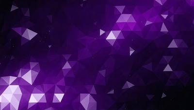 Purple, geometric shapes, dark background, digital art