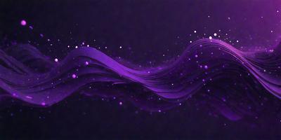 Purple, blue, and white colors dominate the image, creating a visually striking and calming atmosphere. The primary subject is a purple wave, which appears to be a digital art or illustration. The setting is a dark background, which contrasts with the vibrant colors of the wave. The visual style suggests a modern and creative approach to art, with the wave's movement and the contrasting colors creating a dynamic and engaging scene.