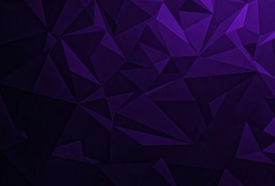 The primary subject of the image is a purple geometric pattern. The setting is a dark background, which contrasts with the purple pattern. The visual style is a combination of digital art and illustration, creating a unique and intricate design. The dominant colors are purple and black, giving the image a bold and striking appearance.
