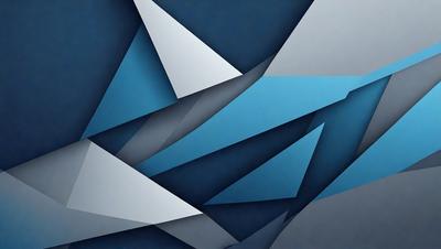 The primary subject of the image is a blue and white geometric pattern. The setting is a dark blue background, which contrasts with the white and blue geometric shapes. The visual style is a combination of digital art and illustration, creating a unique and intricate design. The dominant colors are blue and white, giving the pattern a modern and sophisticated appearance.