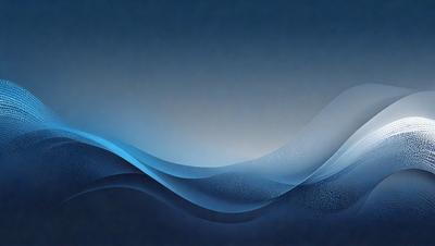 The primary subject of the image is a blue wave, which is the main focus of the scene. The setting is a blue background, which creates a serene and calming atmosphere. The visual style is a digital art, as the wave is depicted in a digital manner. The dominant colors are blue and white, which contribute to the overall mood of the image.