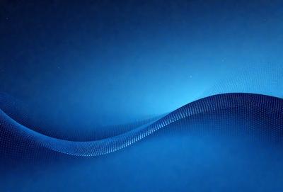 The primary subject of the image is a blue wave pattern, which is the main focus of the image. The setting is a blue background, and the visual style is a digital art or illustration. The dominant colors are blue and white, creating a calm and soothing atmosphere.