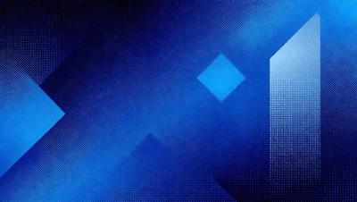The primary subject of the image is a blue background with a pattern of blue squares. The setting is a dark blue sky, and the visual style appears to be a digital art or illustration. The dominant colors are blue, and the overall atmosphere is calm and serene.