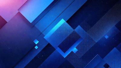 The primary subject of the image is a blue and white geometric pattern. The setting is a blue background, and the visual style appears to be a digital art or illustration. The dominant colors are blue and white, creating a calm and soothing atmosphere.