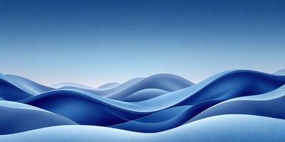 The primary subject of the image is a large body of water, which appears to be a blue ocean. The setting is a vast expanse of water, with no visible land or shoreline. The visual style of the image is a digital art or illustration, as it is a computer-generated representation of the ocean. The colors and mood of the image are predominantly blue, creating a serene and calming atmosphere.