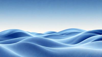 The primary subject of the image is a large body of water, which appears to be a blue ocean. The setting is a vast expanse of water, with no visible land or shoreline. The visual style of the image is a digital art or illustration, as it features a smooth, flowing surface with a sense of depth. The colors and mood of the image are predominantly blue, creating a serene and calming atmosphere.