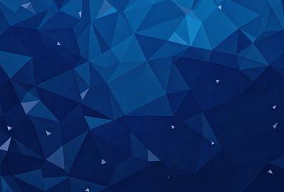 The primary subject of the image is a blue geometric pattern, which is the main object, scene, or focus of the image. The setting or background is a dark blue sky, and the visual style appears to be a digital art or illustration. The dominant colors in the image are blue and black, creating a calm and serene atmosphere.