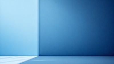 The primary subject of the image is a blue wall. The setting is a room with a blue wall, and the visual style is a photo. The dominant colors are blue, and the overall atmosphere is calm and serene.