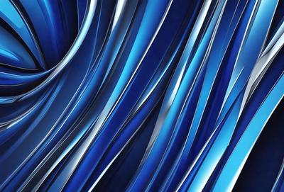 The primary subject of the image is a blue and silver spiral pattern. The setting is a blue background, and the visual style appears to be a digital art or illustration. The dominant colors are blue and silver, creating a calm and soothing atmosphere.