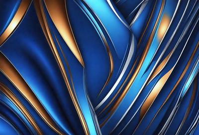 The primary subject of the image is a blue and gold patterned design. The setting is a blue and gold background, which creates a visually appealing contrast with the pattern. The visual style of the image is a combination of digital art and illustration, showcasing the intricate details of the design. The colors and mood of the image are vibrant and lively, with the blue and gold colors evoking a sense of luxury and sophistication.