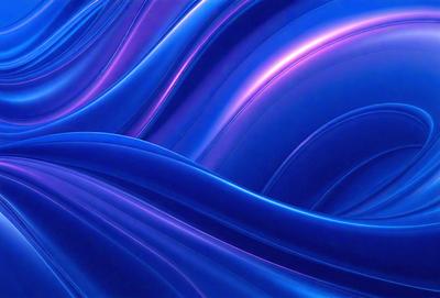 The primary subject of the image is a blue and purple swirl pattern. The setting is a blue background, and the visual style appears to be a digital art or illustration. The dominant colors in the image are blue and purple, creating a calming and soothing atmosphere.