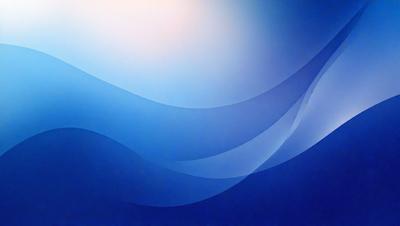 The primary subject of the image is a blue and white wave pattern. The setting is a blue background, and the visual style appears to be a digital art or illustration. The dominant colors are blue and white, creating a calm and soothing atmosphere.
