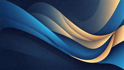 The primary subject of the image is a blue and orange wave, which is the main focus of the scene. The setting is a dark blue background, creating a contrasting effect with the vibrant colors of the wave. The visual style of the image is a combination of digital art and illustration, as it appears to be a digital painting. The dominant colors in the image are blue and orange, giving it a lively and energetic atmosphere.