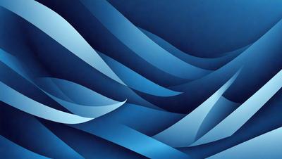 The primary subject of the image is a blue ocean with waves. The setting is a vast body of water, and the visual style is a digital art or illustration. The dominant colors are blue and white, creating a serene and calming atmosphere.