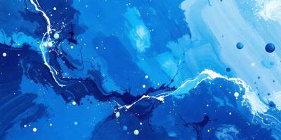 The primary subject of the image is a blue and white painting of a person swimming in the ocean. The setting is a blue sky with a few stars visible, creating a serene and peaceful atmosphere. The visual style is a painting, which adds a sense of depth and artistic expression to the scene. The colors and mood convey a sense of freedom and relaxation, as the person swims in the vast ocean under the open sky.