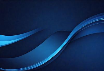 The primary subject of the image is a blue wave pattern. The setting is a dark blue background, which creates a contrasting effect with the wave pattern. The visual style is a digital art or illustration, as it appears to be a computer-generated or hand-drawn design. The dominant colors are blue and black, giving the image a calm and serene atmosphere.