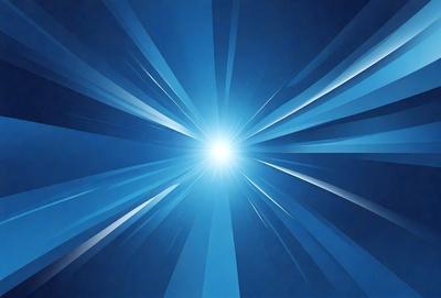 The primary subject of the image is a bright light source, possibly a sun or a light bulb, shining through a blue background. The setting appears to be a dark room, with the light source illuminating the space. The visual style of the image is digital art, as it is a computer-generated image. The dominant colors in the image are blue and white, creating a calm and serene atmosphere.