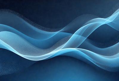 The primary subject of the image is a blue wave or ripple pattern. The setting is a dark blue background, which creates a contrasting effect with the blue wave. The visual style appears to be a digital art or illustration, as the wave is depicted in a smooth and detailed manner. The dominant colors are blue, with the wave being the most prominent feature in the image. The overall atmosphere is calm and serene, as the blue wave seems to be gently flowing across the dark blue background.