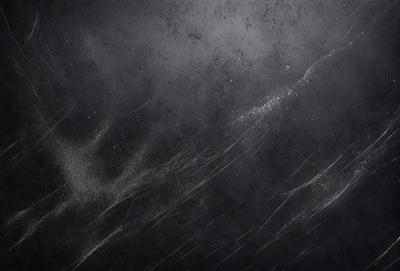 The primary subject of the image is a black background with a white streak. The setting is a dark room, and the visual style is a black and white photo. The colors and mood of the image are predominantly dark and moody, with the white streak adding a touch of contrast.