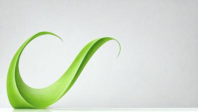 The primary subject of the image is a green leaf, which is the main object, scene, or focus of the image. The leaf is displayed against a white background, giving it a clean and minimalist appearance. The visual style of the image is a photo, capturing the leaf in its natural form. The colors and mood of the image are predominantly green, with the leaf being the main source of color and creating a calm and serene atmosphere.