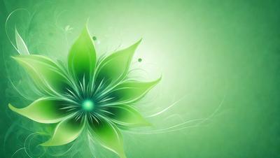 The primary subject of the image is a green flower with a yellow center. The flower is the main focus of the image, and it is set against a green background. The visual style of the image is a digital art or illustration, as it appears to be a well-crafted and detailed representation of the flower. The dominant colors in the image are green and yellow, creating a lively and vibrant atmosphere.