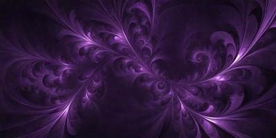 Purple swirls and patterns on a purple background.