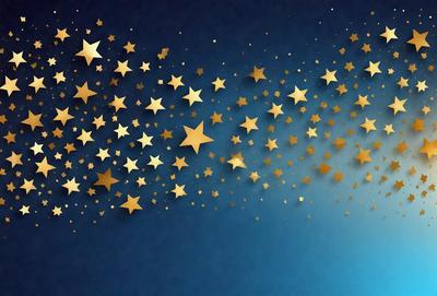 The primary subject of the image is a starry background, featuring a blue sky with a multitude of stars scattered throughout. The setting is a dark, star-filled sky, which creates a sense of depth and mystery. The visual style of the image is a combination of photo and digital art, as it captures the beauty of the night sky with a touch of creativity. The colors and mood of the image are predominantly dark and serene, with the stars providing a sense of wonder and tranquility.