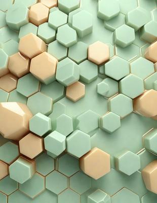 The primary subject of the image is a close-up of a green and white tiled wall. The setting is a room with a green and white tiled wall, which serves as the background. The visual style is a close-up of the tiled wall, showcasing the intricate patterns and colors. The dominant colors are green and white, creating a calm and soothing atmosphere.