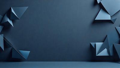 The primary subject of the image is a blue wall with a patterned design. The setting is a room with a blue background, and the visual style appears to be a digital art or illustration. The dominant colors in the image are blue and black, creating a calm and serene atmosphere.