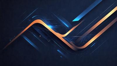 The primary subject of the image is a blue and orange abstract design. The setting is a dark blue background, which contrasts with the vibrant colors of the design. The visual style is a combination of digital art and illustration, creating a unique and eye-catching pattern. The dominant colors are blue and orange, which evoke a sense of energy and creativity.