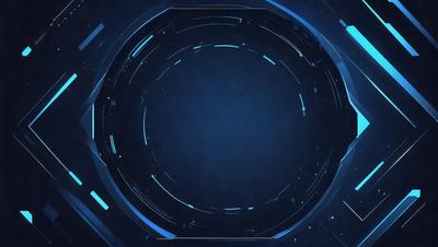The primary subject of the image is a blue circle with a pattern of blue and green lines. The setting is a dark blue background, and the visual style appears to be a digital art or illustration. The colors and mood of the image are predominantly dark and moody, with the blue and green lines adding a touch of brightness to the overall atmosphere.
