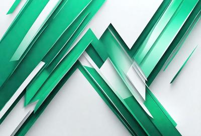The primary subject of the image is a green and white patterned wall. The setting is a white wall, and the visual style appears to be a combination of digital art and illustration. The dominant colors are green and white, creating a modern and vibrant atmosphere.