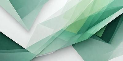 The primary subject of the image is a green and white geometric pattern. The setting is a white background, and the visual style appears to be a digital art or illustration. The dominant colors are green and white, creating a calm and soothing atmosphere.