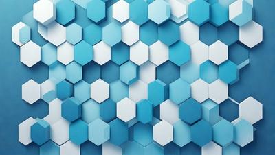 The primary subject of the image is a blue and white patterned wallpaper. The setting is a white wall, and the visual style is a close-up of the patterned wallpaper. The dominant colors are blue and white, creating a clean and modern atmosphere.