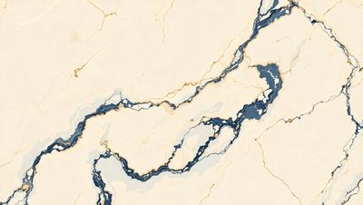 The primary subject of the image is a white and blue river flowing through a rocky landscape. The setting is a rocky surface with a blue river flowing through it. The visual style is a combination of digital art and illustration, creating a unique and artistic representation of the scene. The colors and mood of the image are predominantly white and blue, giving it a calm and serene atmosphere.